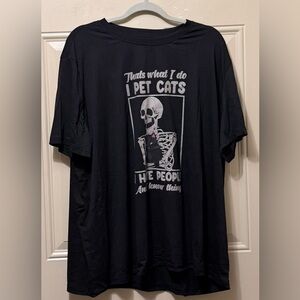 That’s What I Do I Pet Cats Black Tee Size 5X NWOT